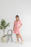 Cotton Twill Skater Dress (Pink)