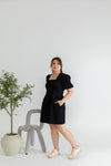 Cotton Twill Skater Dress (Black)