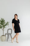 Cotton Twill Skater Dress (Black)