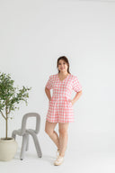Gingham Romper (Pink)