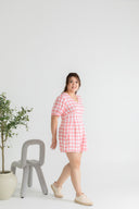 Gingham Romper (Pink)
