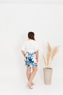 Prints Kimono Romper (White/Blue)
