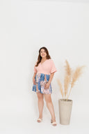 Prints Kimono Romper (Pink)