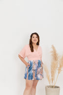 Prints Kimono Romper (Pink)