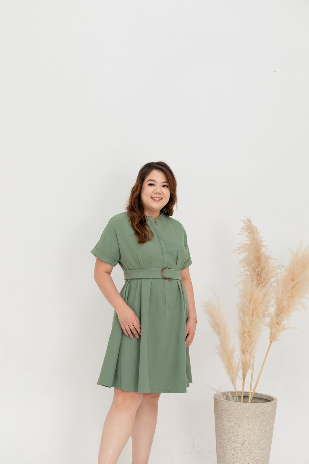 Skater Shirt Dress (Kelly Green)