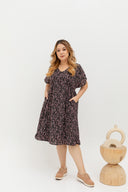 Relax Floral Sundress (Black Rose)