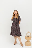 Relax Floral Sundress (Black Rose)