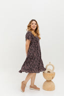 Relax Floral Sundress (Black Rose)