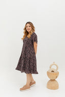 Relax Floral Sundress (Black Rose)