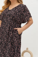 Relax Floral Sundress (Black Rose)