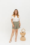 (Co-ord) Linen Shorts in Olive