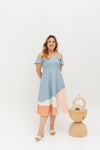 Eloise Cold Shoulder Dress (édition limitée print - Sunrise Sky)