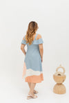 Eloise Cold Shoulder Dress (édition limitée print - Sunrise Sky)