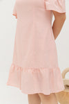 Casual Cold Shoulder Dress (Pink)