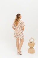 Tortoise Shell Button Romper  (édition limitée print - Callia white)