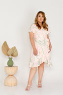 Flutter Sleeves Wrap Dress - (ELTWINE x AIRIN - Fields of the Valley)